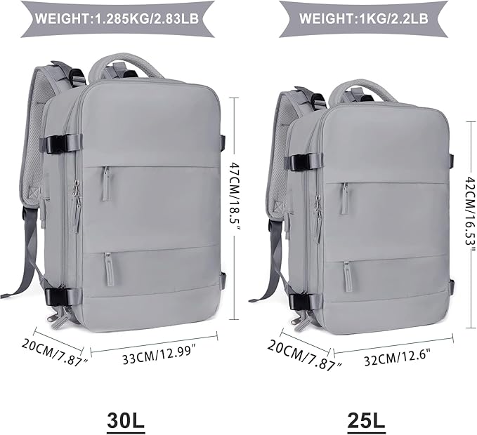 Coowoz Large Travel Backpack For Women Men, Flight Approved, Waterproof Outdoor - Image 3