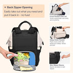BabbleRoo Diaper Bag Backpack, Stroller Straps & Pacifier Case, Unisex Stylish - Image 5