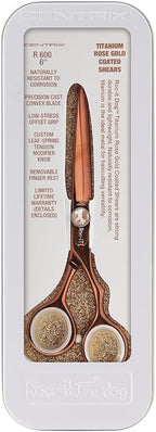 Cricket Centrix Roc-It Dog 6” Titanium Shear Professional Stylist Hair Cutting Scissor Lightweight, Rose Gold