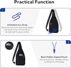 WATERFLY Small Crossbody Sling Backpack Anti Theft Backpack - Image 4