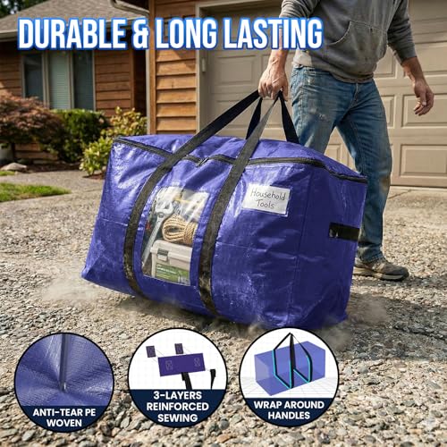 4 Pack Dark Blue XXL Moving Bags (Dark Blue / 4 Large)