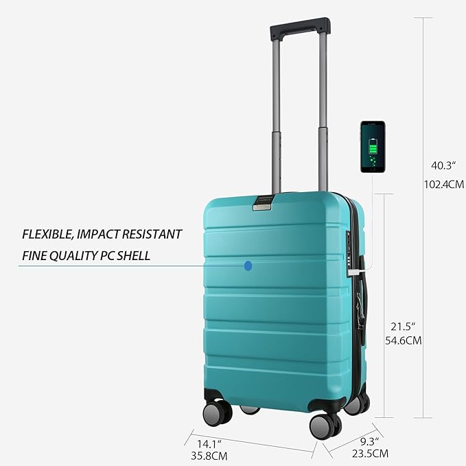 KROSER Hardside Expandable Carry On Luggage - Image 2