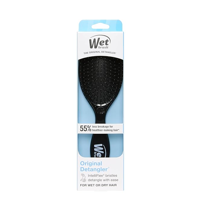 Wet Brush Original Detangling Hair Brush, Classic Black - Ultra-Soft IntelliFlex Bristles - Detangler Brush Glide Through Tangles With Ease For All- For Women, Men, Wet & Dry Hair