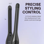 Wavytalk 3/10" Small Flat Iron, Pencil Flat Iron for Short Hair, Pixie Cut and Bangs, Curling Iron for Short Hair, Mini Hair Straightener for Edges with Anti-Pinch Design, Tiny Hair Straightener