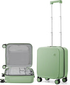 mixi Underseat Carry on Luggage 16 Inch Hardshell PC Suitcase by MIXI