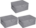ANMINY 3PCS Storage Bins with Zipper Lids 13 Qt Lidded Fabric Storage Boxes by ANMINY