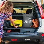 2 Pcs Large Travel Laundry Bags (Black+Grey)