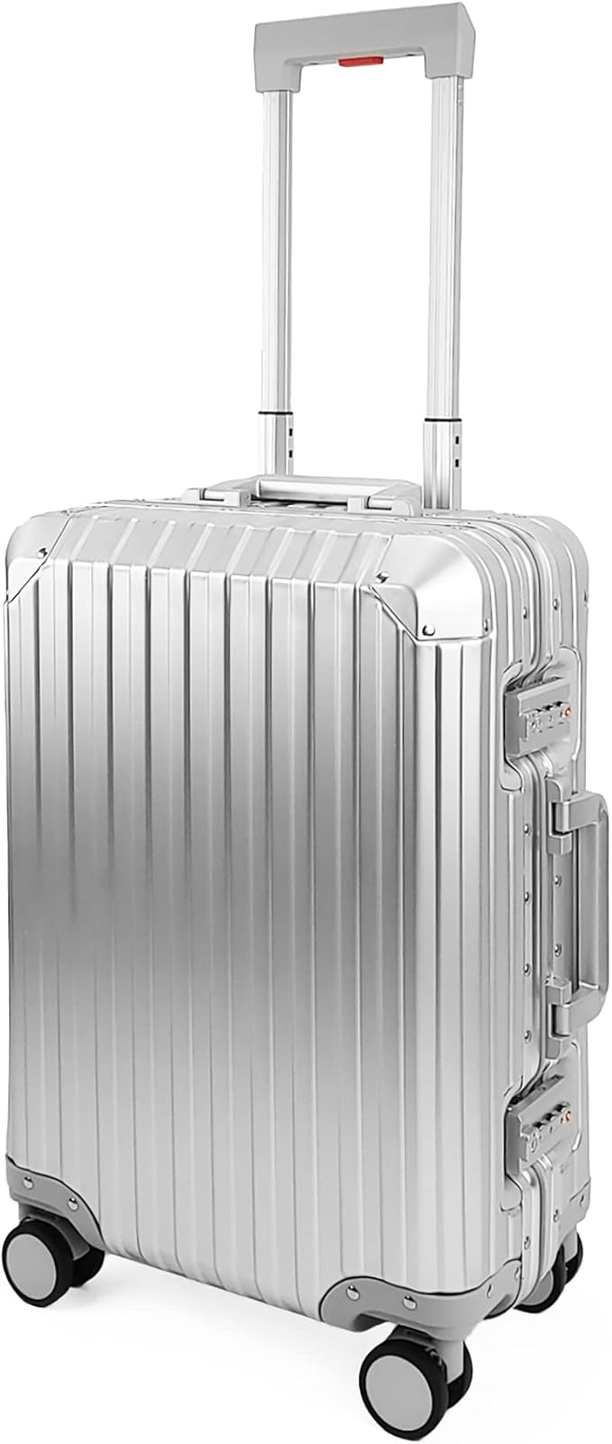 All Aluminum Luggage Suitcase 3 Sizes TSA Lock Carry On Silver - Image 2