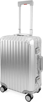 All Aluminum Luggage Suitcase 3 Sizes TSA Lock Carry On Silver - Image 4