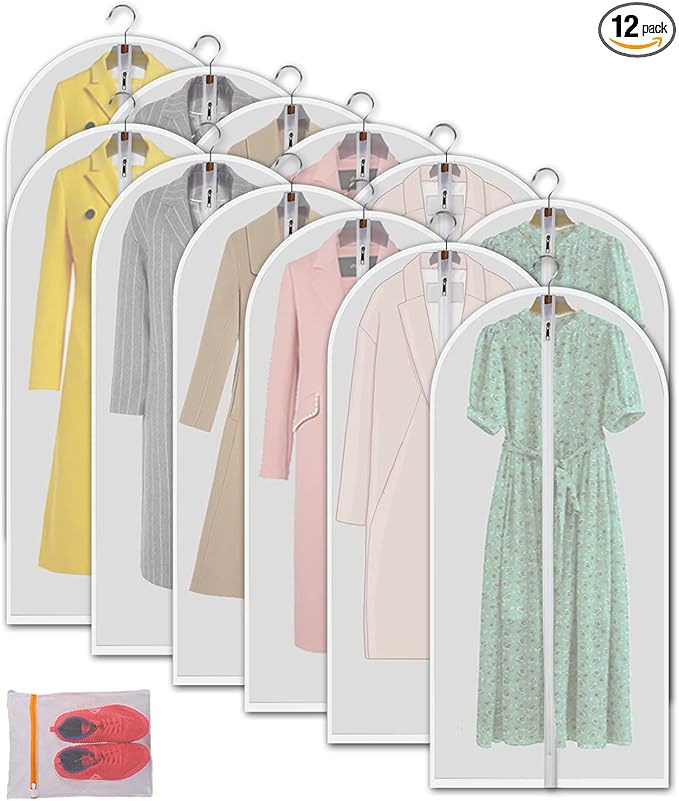 Clear Garment Bags Hanging Clothes Bags by MsKitchen