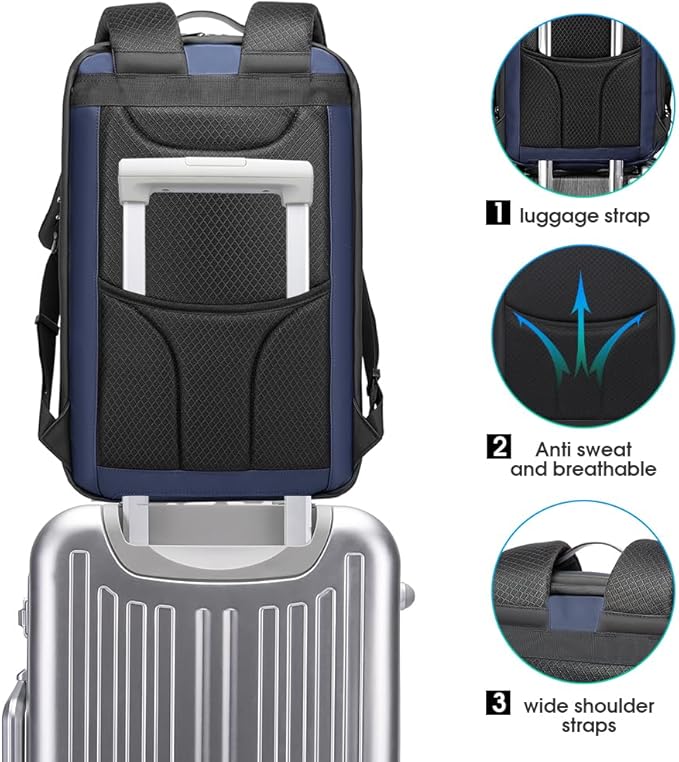 BANGE Anti Theft Business Backpack Fits 15.6 Inch Laptop, Lock Backpack - Image 7