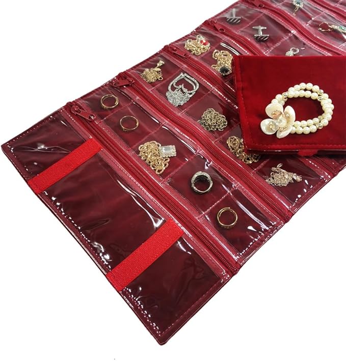 Travel Jewelry Roll Bag Portable Organizer Pouch - Image 6