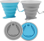 2 Pack Collapsible Silicone Travel Cups by YiiSeeJo