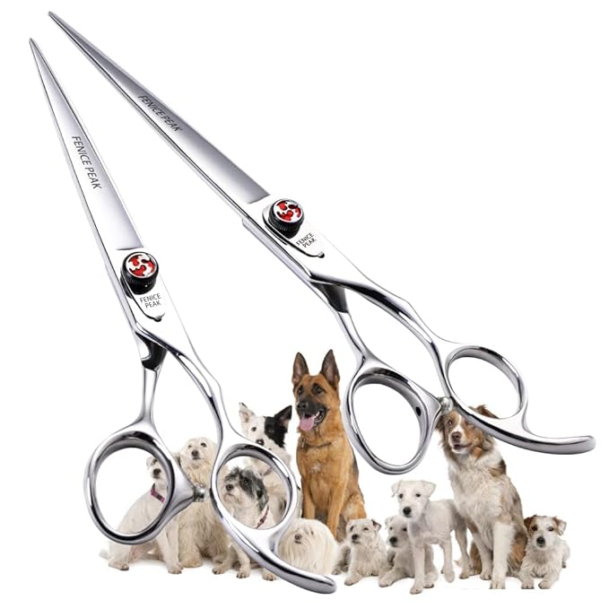 Fenice 7"/7.5" Hair Cutting Scissors - 440C Stainless Steel Sharp Scissors - Haircuts for Men, Women and Children