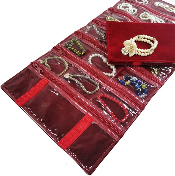 Travel Jewelry Roll Bag Portable Organizer Pouch - Image 7