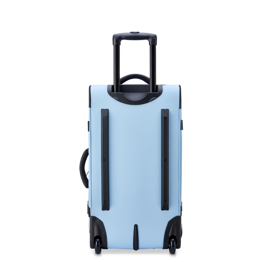 Now! Two Wheeled Rolling Duffle Bag (Checked Luggage 24 Inch / Light Blue)