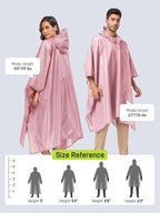 SaphiRose Hooded Rain Poncho Waterproof Raincoat Jacket - Image 2