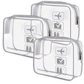 Lermende 2pcs Clear Toiletry Bag TSA Approved Travel Bag, Carry On by Lermende