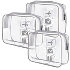Lermende 2pcs Clear Toiletry Bag TSA Approved Travel Bag, Carry On by Lermende