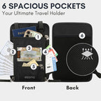 elzama Travel Neck Wallet, Neck Passport Holder, RFID Blocking Passport Wallet - Image 2