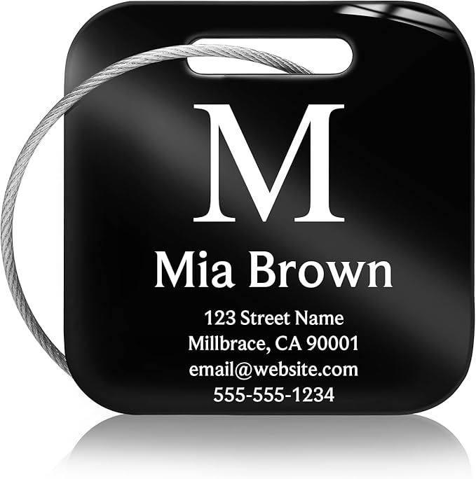 Customized Stainless Steel Luggage Tags: Personalize Your Suitcases, and Bags by Kcule