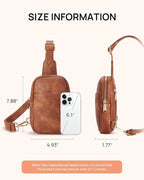 Telena Small Sling Bag for Women Leather Crossbody Fanny Packs Chest Bag for - Image 7