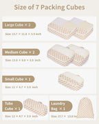 Narwey 7 Set Checkered Packing Cubes - Image 3
