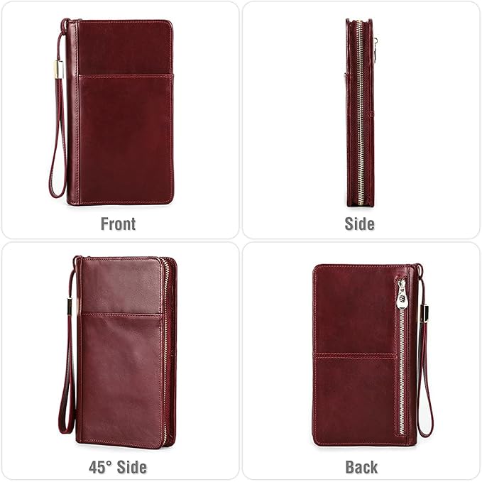 Top Grain Leather Travel Passport Wallet Holder - Image 7