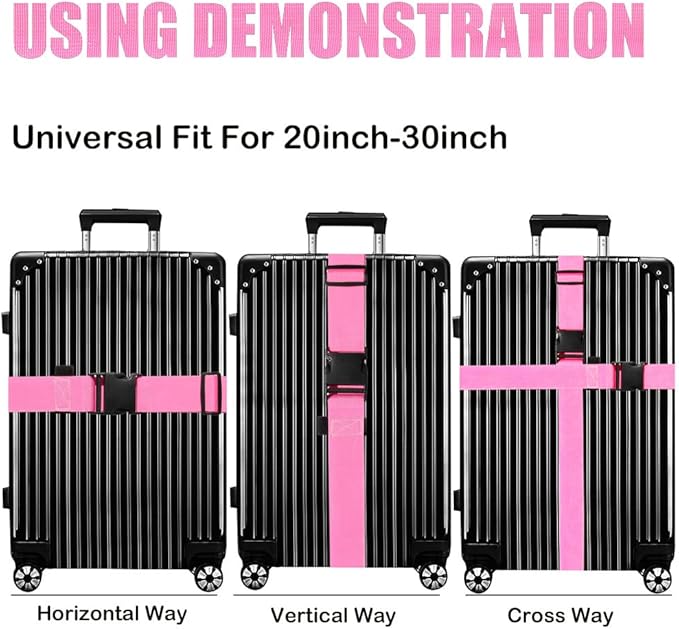 Luggage Straps for Suitcases TSA Approved-2 Pack Bright Personalized Luggage - Image 4