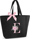 Vavabox Tote Bag, A-Z Initial Monogrammed Waterproof Tote Bag, Bridesmaid Gifts by Vavabox