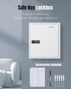 Uniclife 60 Position White Key Cabinet Steel Security Storage Box - Image 7