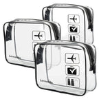 Lermende 2pcs Clear Toiletry Bag TSA Approved Travel Bag, Carry On by Lermende