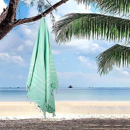 Cotton Turkish Beach Towels (39 x 72 inch ( Beach towel - 4 PACK ) / Mint)