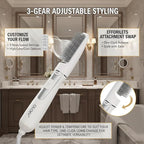 2-In-1 Electric Hair Dryer Styling Tool - Blow Dryer Brush with Teasing Comb, 3 Gear Adjustable Hair Straightener (US Plug)
