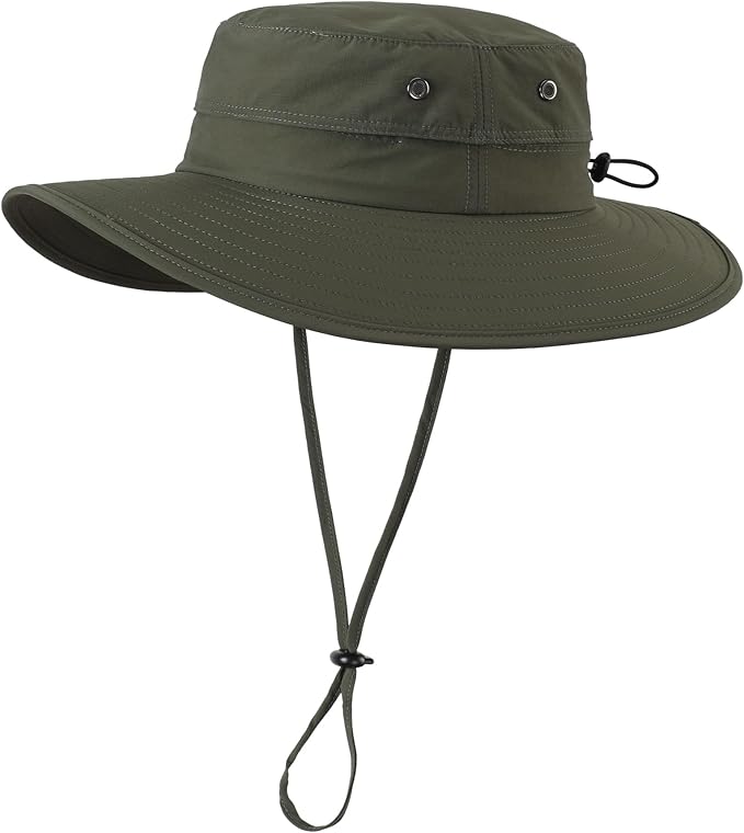 Home Prefer UPF50+ Mens Sun Hat Wide Brim Fishing Hat Sun Protection Beach - Image 5