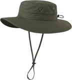 Home Prefer UPF50+ Mens Sun Hat Wide Brim Fishing Hat Sun Protection Beach - Image 5