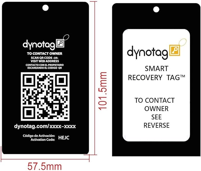Dynotag® Web Enabled Smart Aluminum Convertible Luggage ID Tag + Braided Steel - Image 4