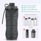 Silicone Collapsible Water Bottles, Lightweight Reusable Leakproof - Image 5
