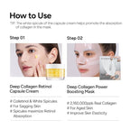 SUNGBOON EDITOR Deep Collagen Boosting Duo : Deep Collagen Mask (4ea) & Power Boosting Capsule Cream, Skincare Gift Sets for Mom
