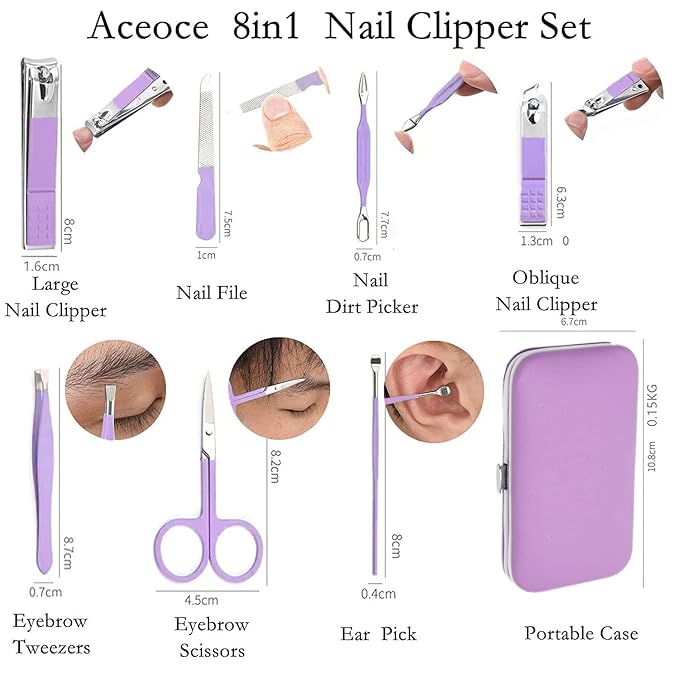 Manicure Set Women Nail Clipper Set Grooming Kit Pedicure Kit Finger Nail - Image 2