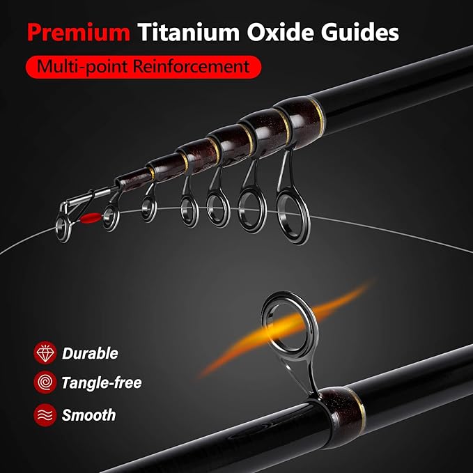 PLUSINNO Fishing Rod and Reel Combos, Bronze Warrior Toray 24-Ton Carbon Matrix - Image 4