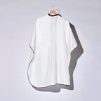 Fromm Professional Client Hair Styling and Hair Cutting Cape, Water and Stain Repellent Teflon Coating for Shampoo Bowl and Wet/Dry Cutting, 44" x 58", White with Black Trim