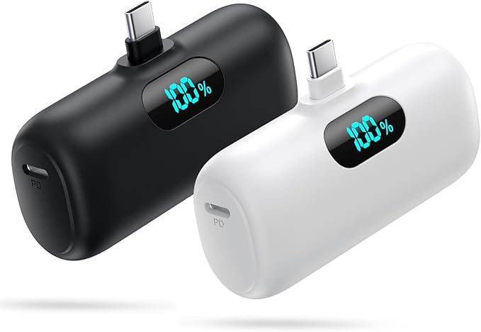 Mini Portable Charger 5000mAh Power Bank, 3A PD USB C Cell Phone Portable Power by Swyop