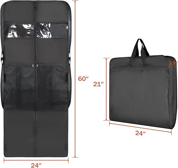 Univivi 60 '' Foldable Extra Long Dress Garment Bag, Premium Breathable & - Image 5