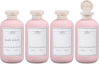 ASEVAT 10oz 4pack Refillable Travel Shampoo and Conditioner Bottles, Travel by ASEVAT