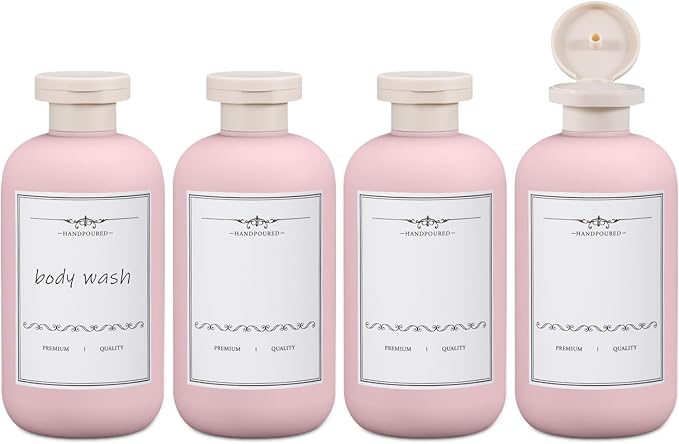 ASEVAT 10oz 4pack Refillable Travel Shampoo and Conditioner Bottles, Travel by ASEVAT