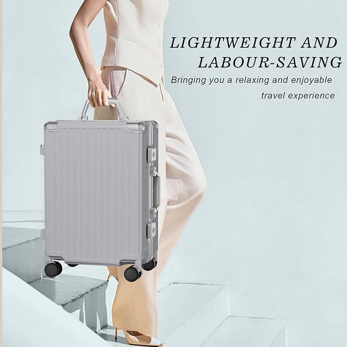 AnyZip Luggage PC+ABS Aluminum Frame Zipperless Checked Luggage Hard Shell - Image 4