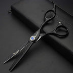 SHARONDS 6 Inch 440C High Hardness Stainless Steel Hair Scissors Hair Salon Hair Stylist Cutting Thinning Tool Barber Special (scissors set) (6 inch 2pc-A)