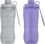 YCT Collapsible Silicone Travel Water Bottle 20oz, Reuseable Leakproof BPA Free by YCT