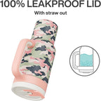 40 oz Camo Tumbler with Handle, 2-in-1 Straw and Sip Lid, Dishwasher Safe - Image 4